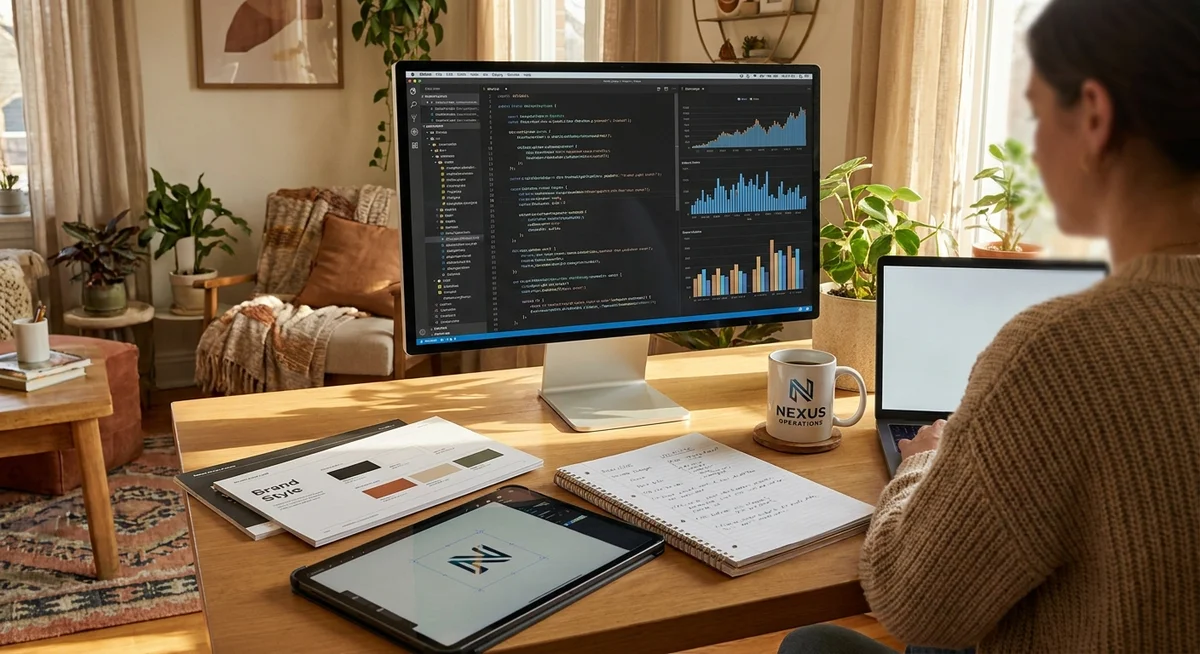 Abstract digital operations workspace