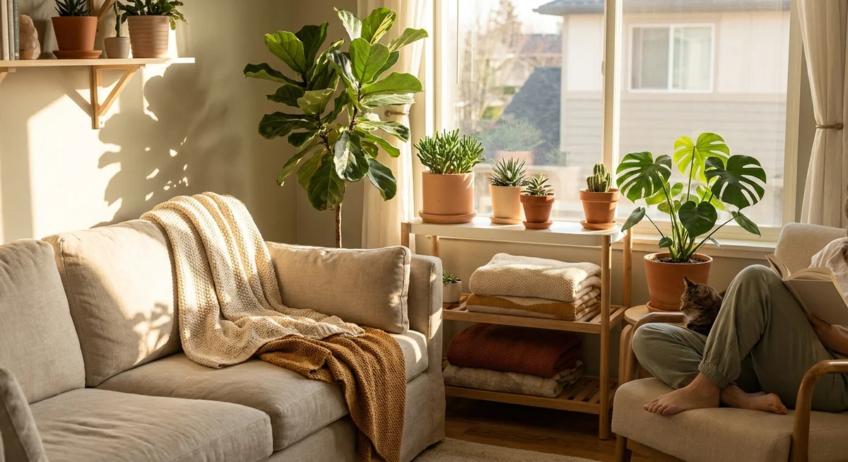 Fresh and tidy living room after a professional clean