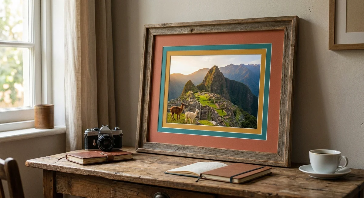 Travel photo frame concept