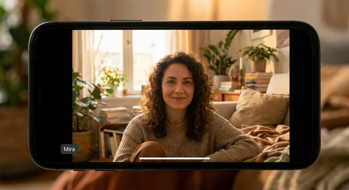 Video call preview with Mira