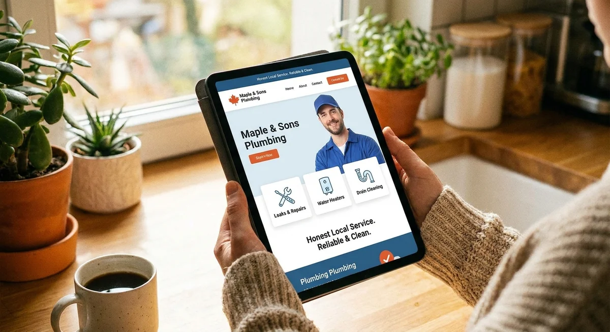 Plumbing website example