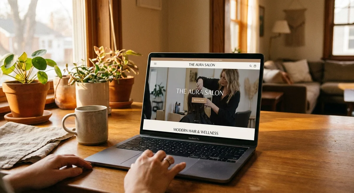 Salon website example