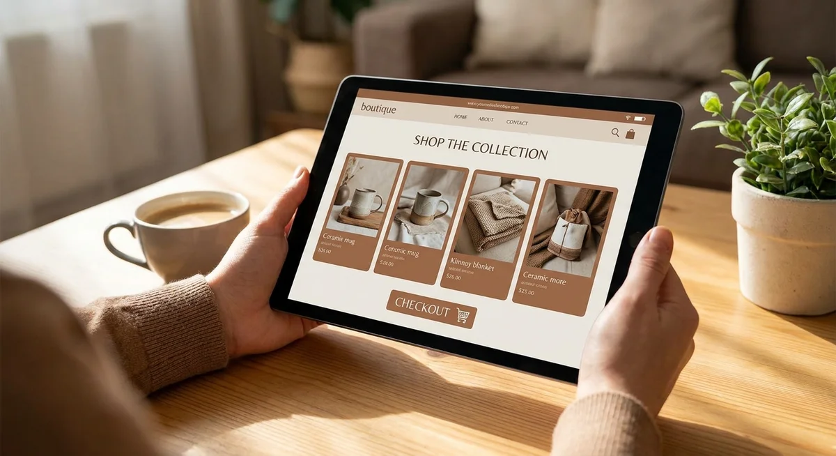 Online store website example