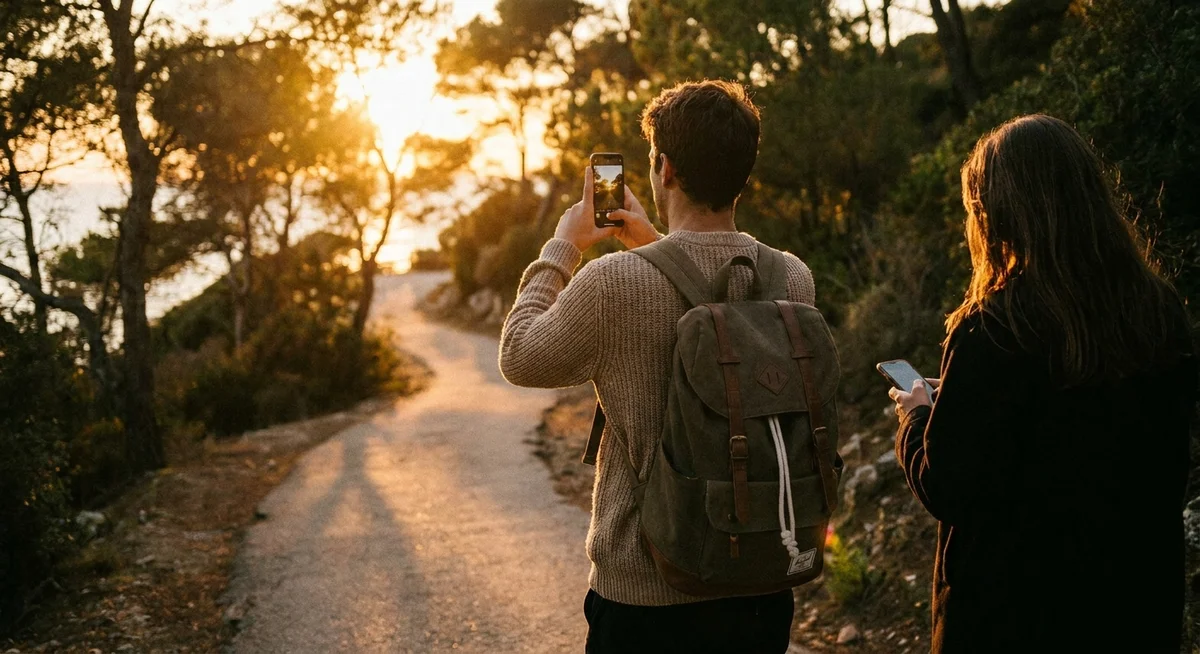 A quiet walk at golden hour