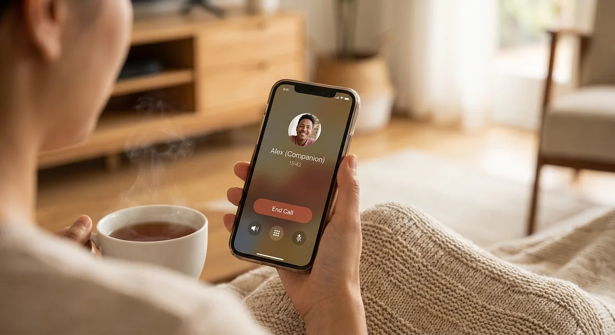 Voice call interface on a phone