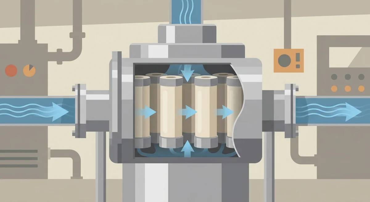 Cross-flow microfiltration ceramic membrane unit used in WPI 90 production