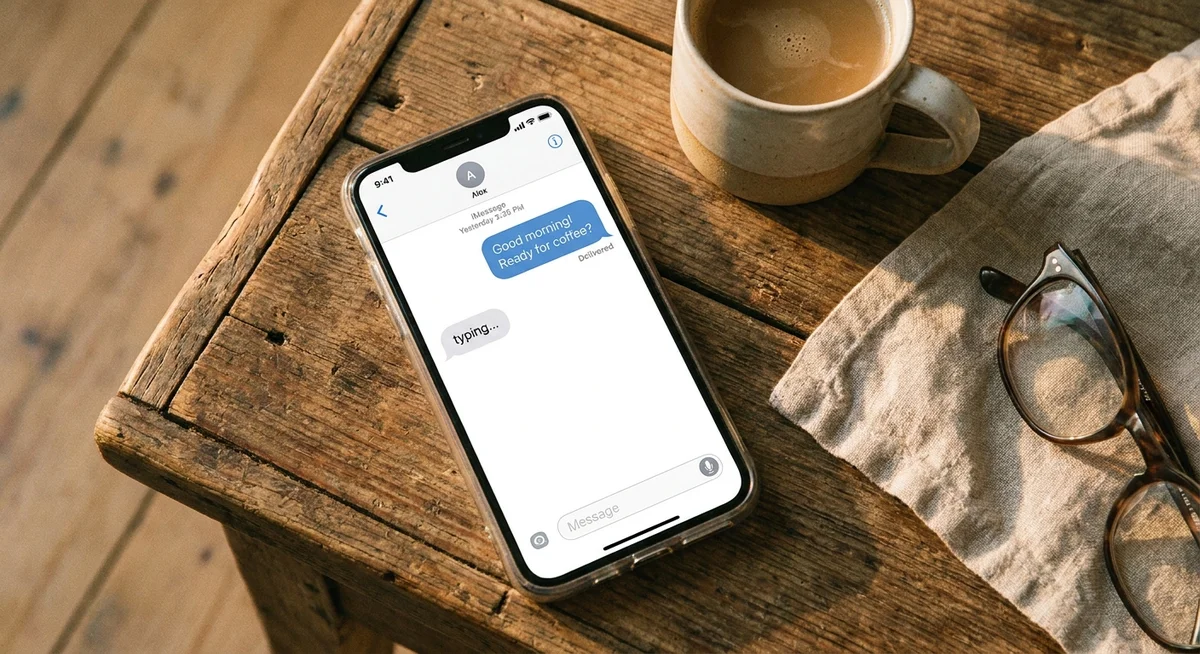 First message in an AI friend app chat on a phone screen