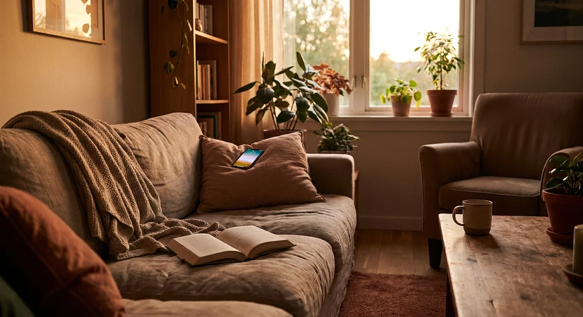 Cozy living room representing the comfortable solitude many only children know well