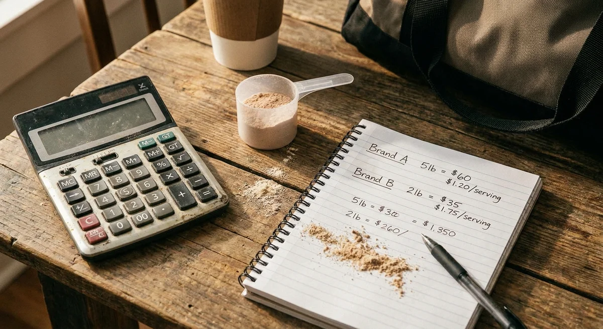 Calculating protein powder cost per serve