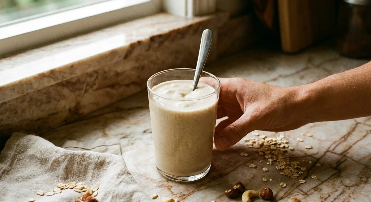 Thick casein protein shake