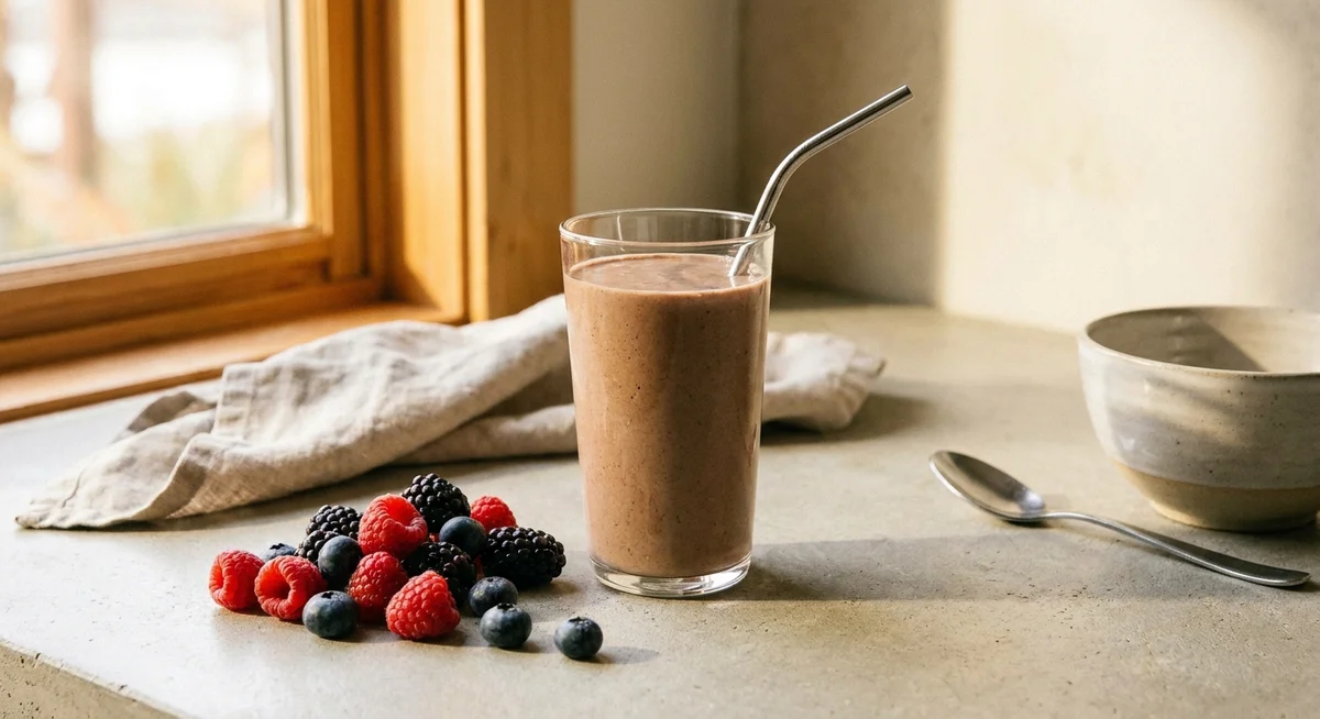 Protein shake with fresh ingredients
