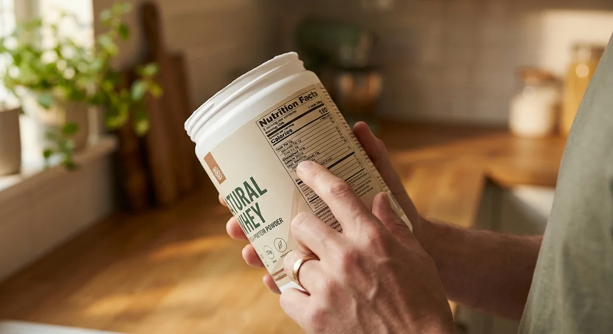Reading a protein powder nutrition panel
