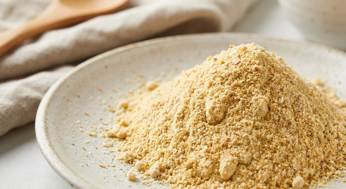 Premium protein powder ingredient close-up