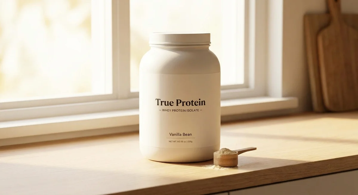 True Protein WPI editorial product photograph