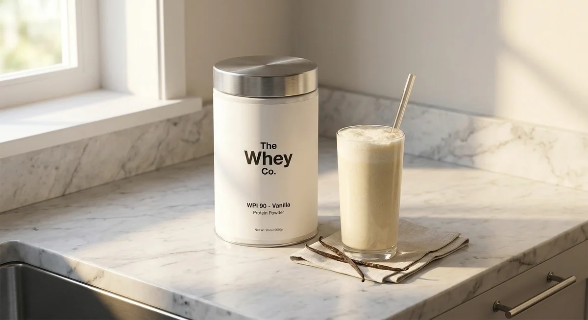 The Whey Co WPI 90 with prepared shake