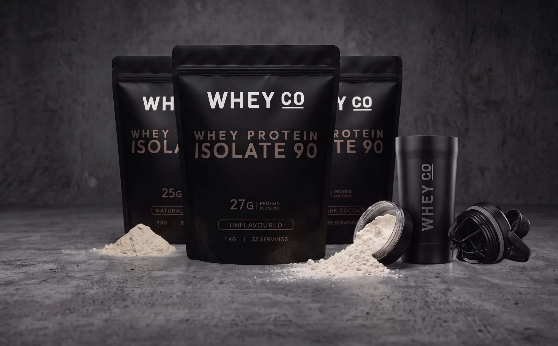 The Whey Co Premium WPI 90 protein pouch