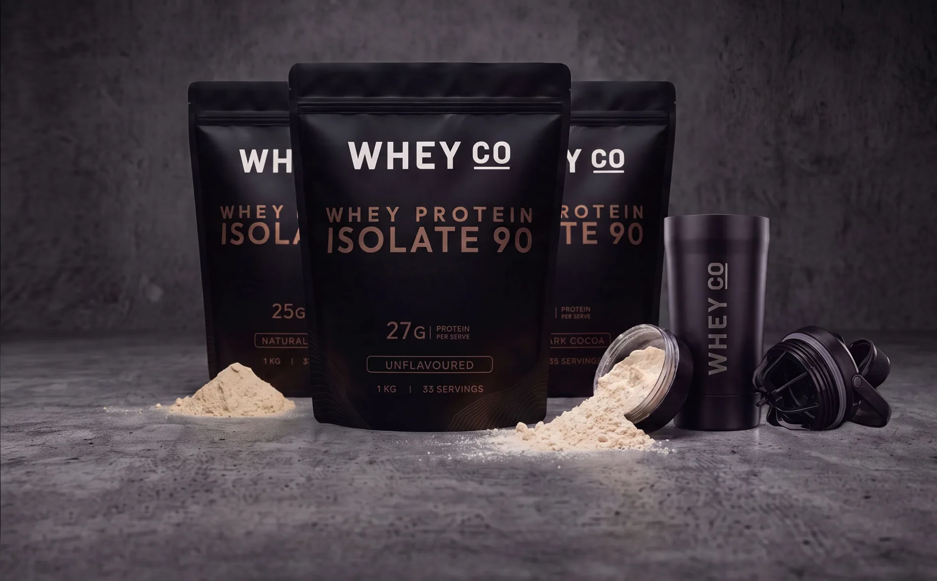 The Whey Co Premium WPI 90 protein pouch