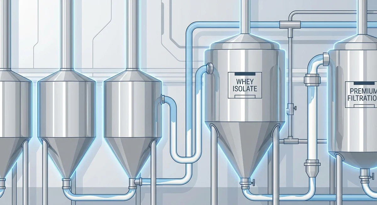 Cross-flow filtration equipment used to produce whey protein isolate